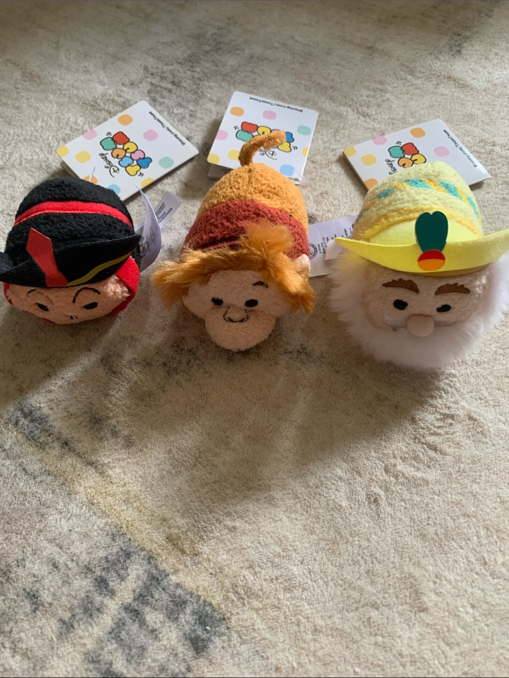 NWT Disney Mini Plush Tsum Tsum Trio - Black, Orange & Yellow